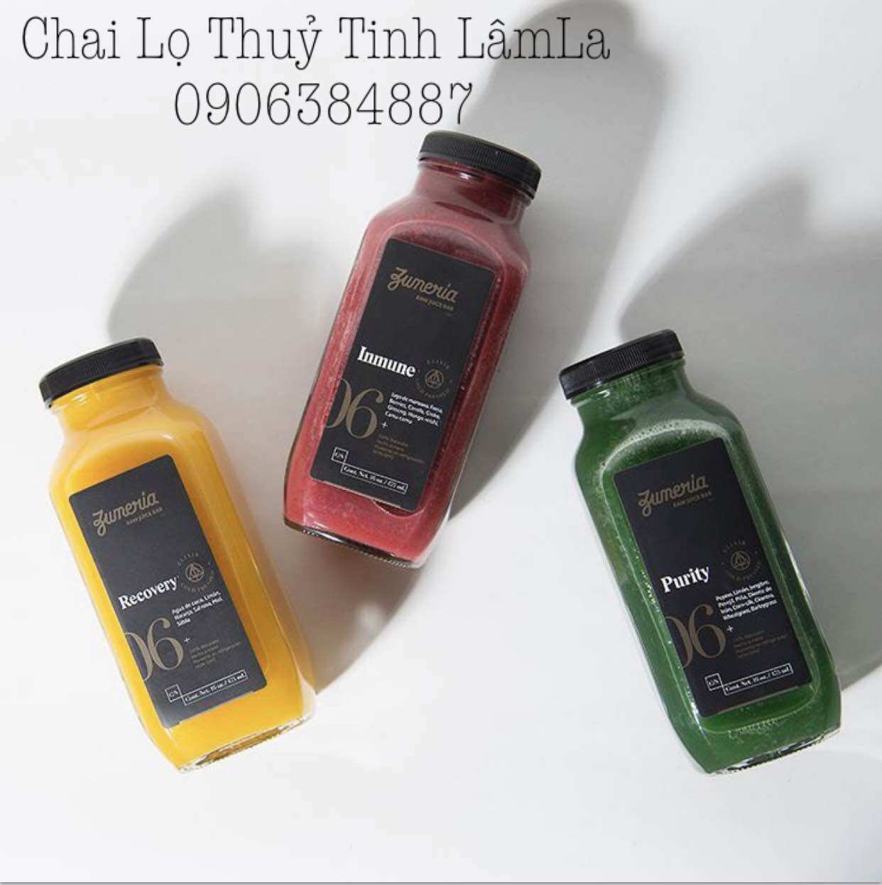 [HCM]Chai Thuỷ Tinh Vuông Cao Miệng Rộng Nắp Nhựa 250ml 350ml 500ml | Đựng Nước Ép  Detox  Sữa Chua