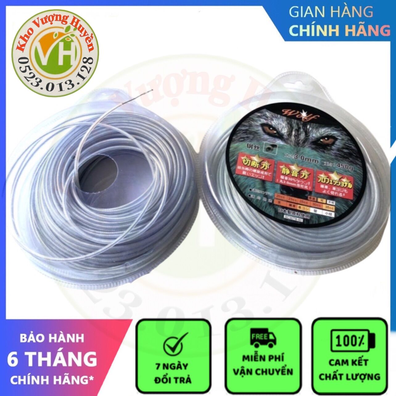 Cước cắt cỏ lõi thép nhật bản - cước phát cỏ 50 mét cước