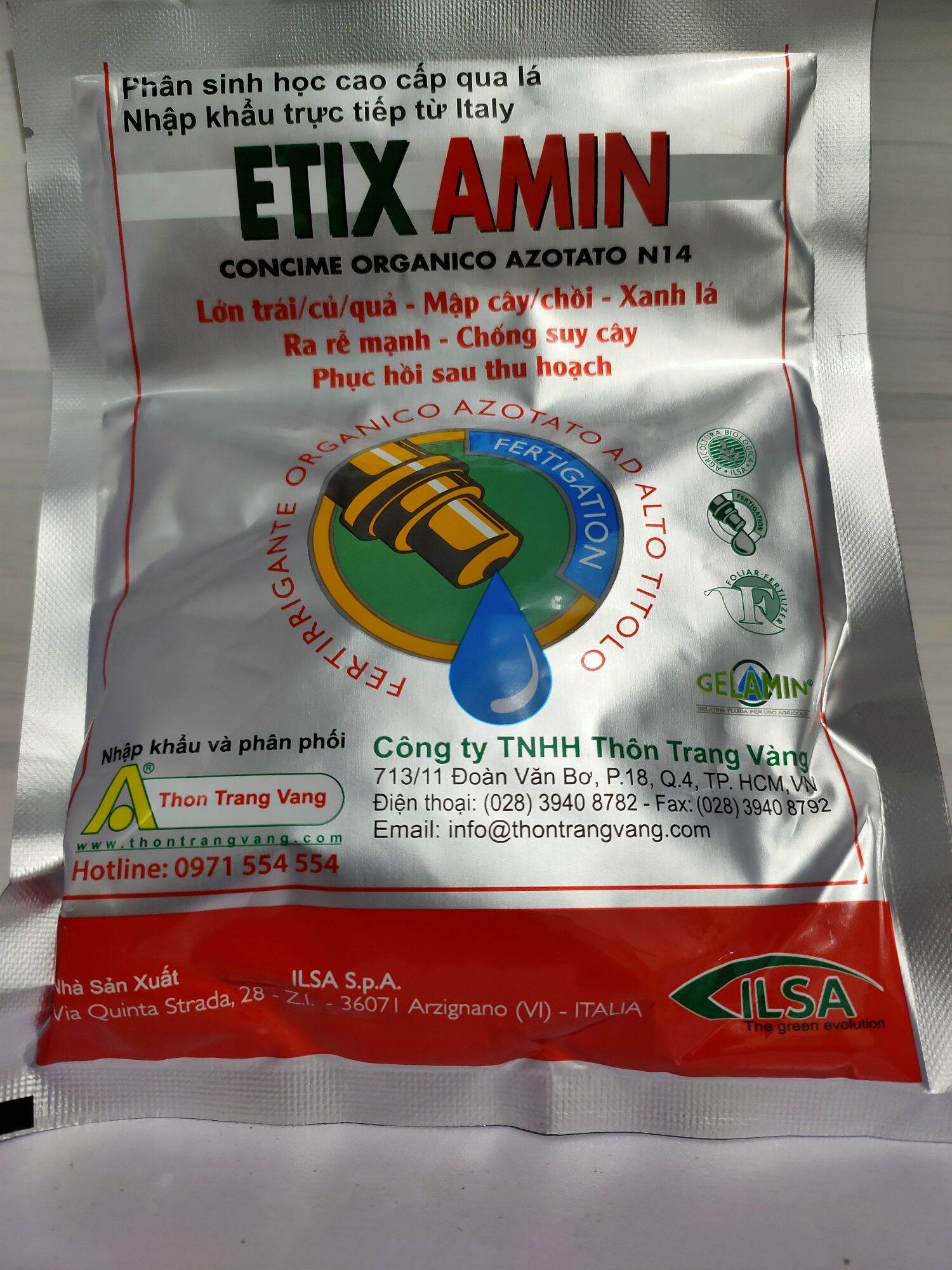 Phân sinh học cao cấp bón lá EtixAmin - Nhập khẩu trực tiếp từ Italy
