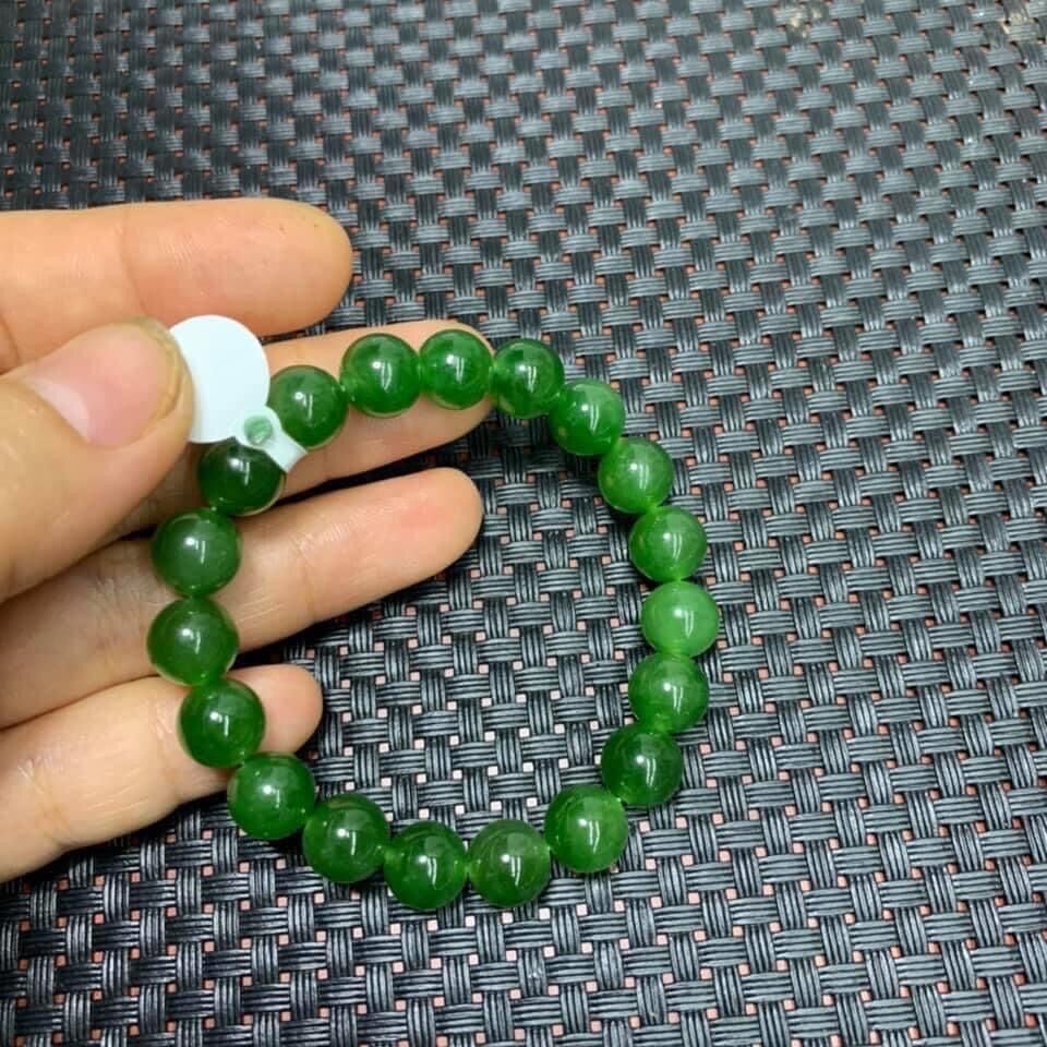 Vòng tay ngọc bích tự nhiên hàng kiểm định size 10li VIP cực ít ruồi , vòng tay ngọc phong thuỷ hợp tất cả các mệnh, trang sức phong thuỷ đủ bill phiếu bảo handh