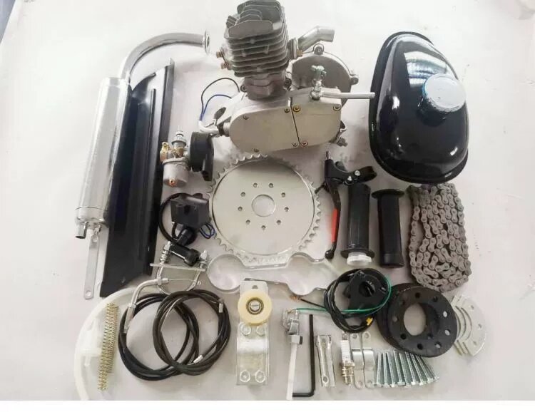 BỘ ĐỘNG CƠ 2 THÌ 50CC CHÍNH HÃNG MÁY TRẮNG GẮN XE ĐẠP