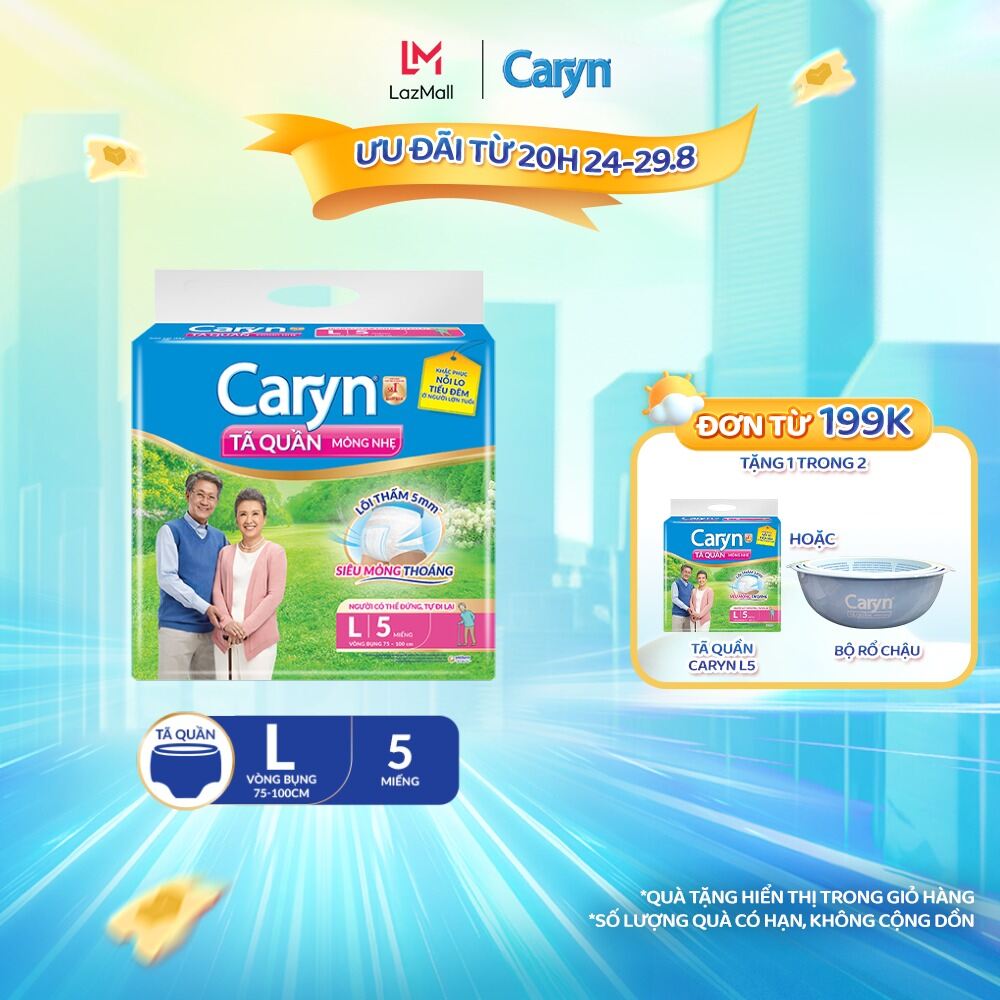 Tã quần người lớn caryn mỏng nhẹ l5