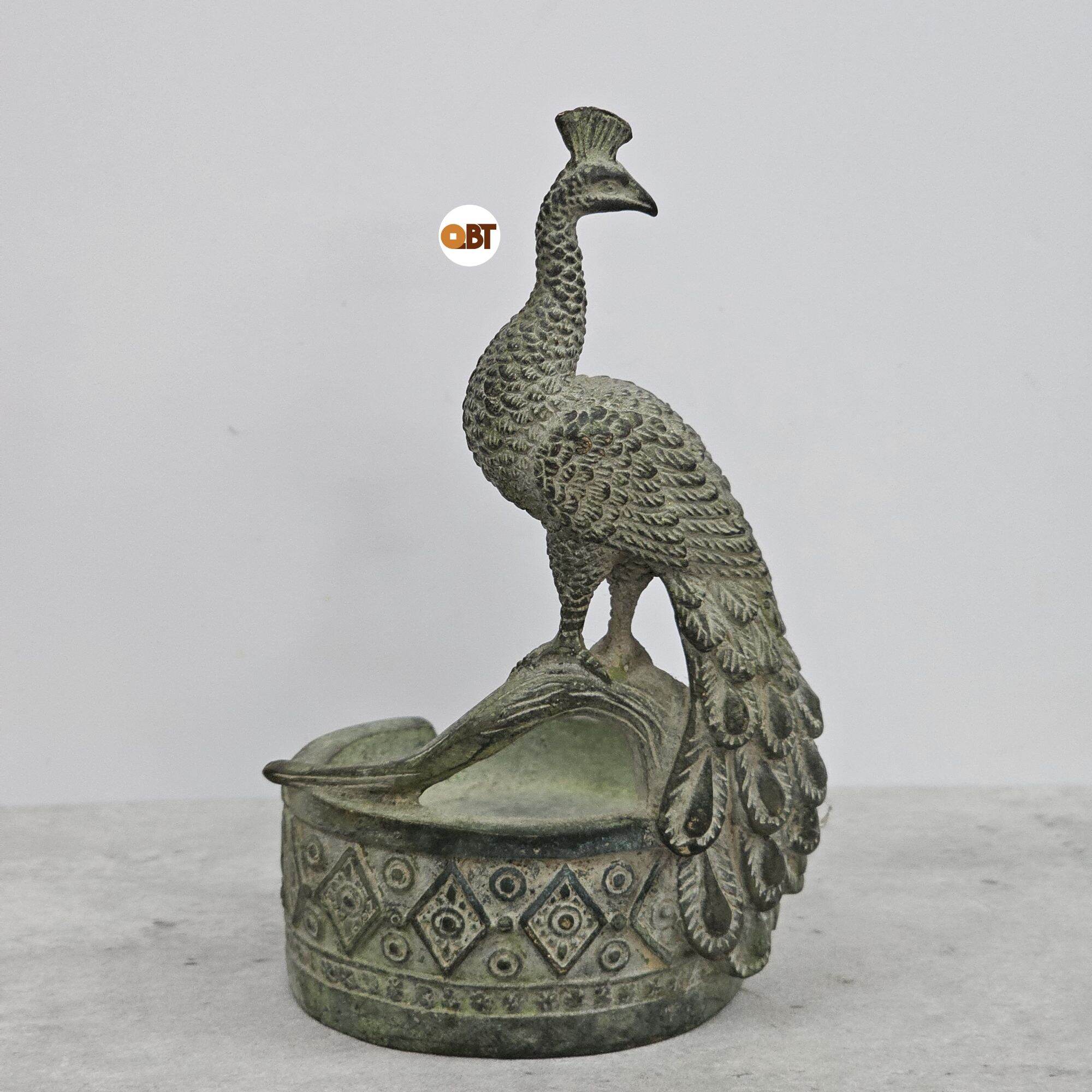 Gạt tàn khổng tước ( con công ) bằng đồng