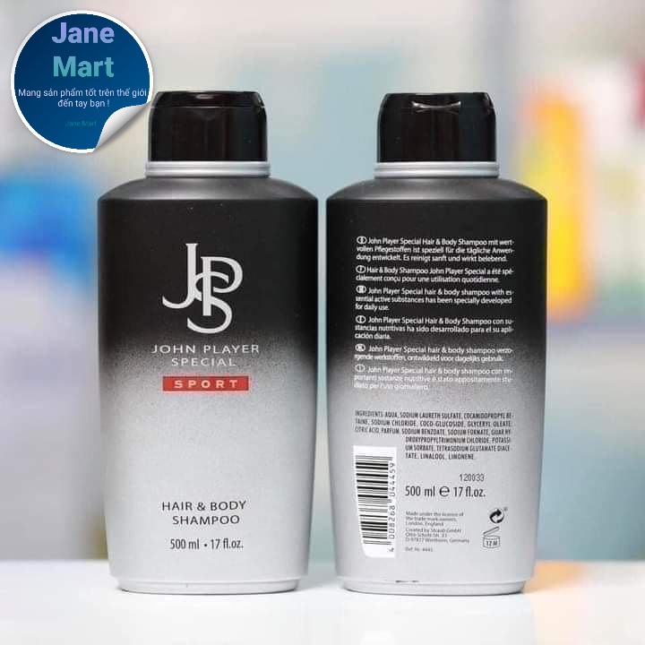 🇩🇪 dầu tắm gội nam 2in1 jps - john player special 500ml