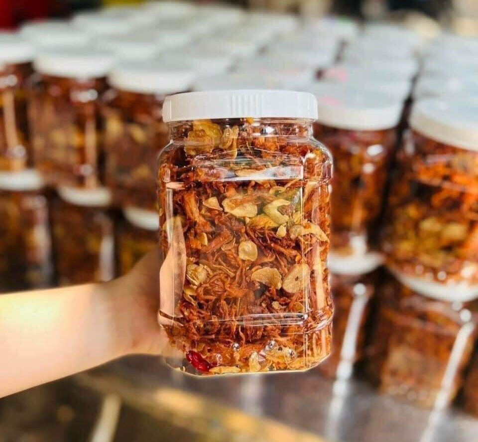 500g khô heo cháy tỏi - đồ ăn vặt khô heo cực ngon loại 1