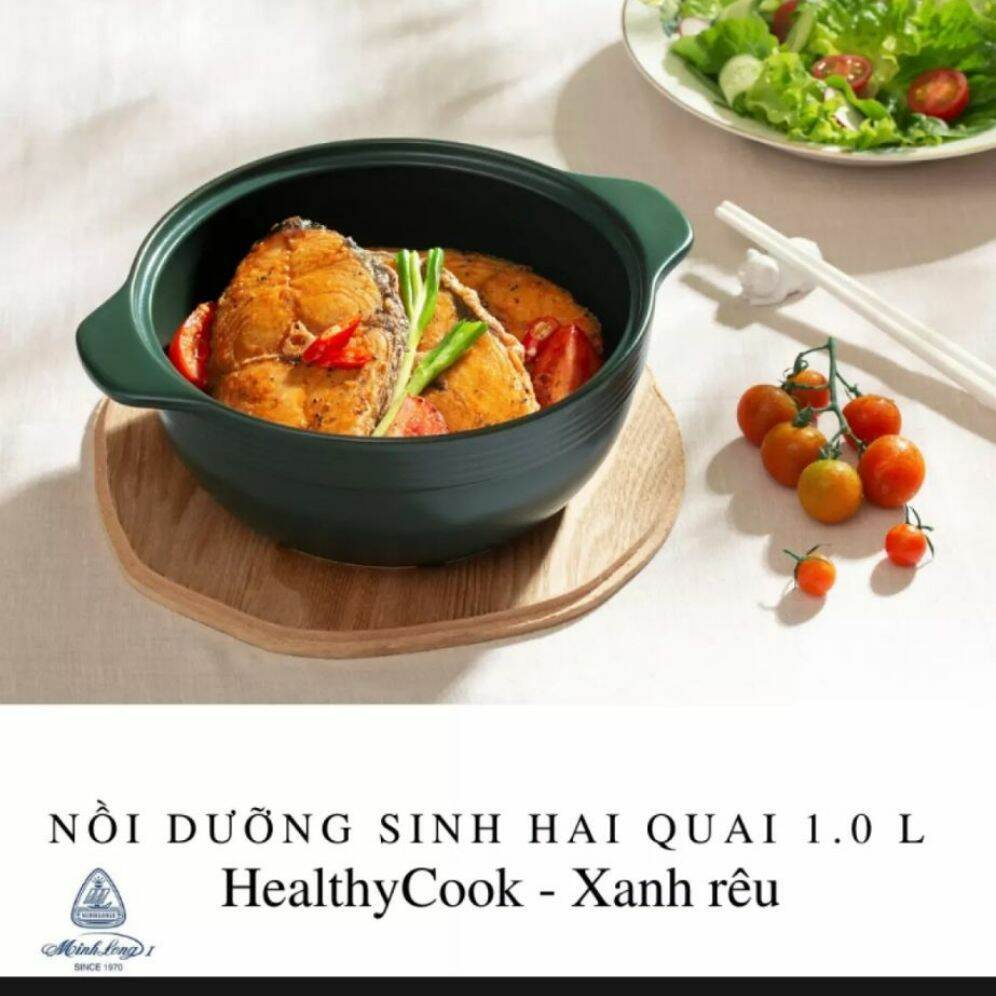 Nồi dưỡng sinh hai quai 1.1 lít + Nắp