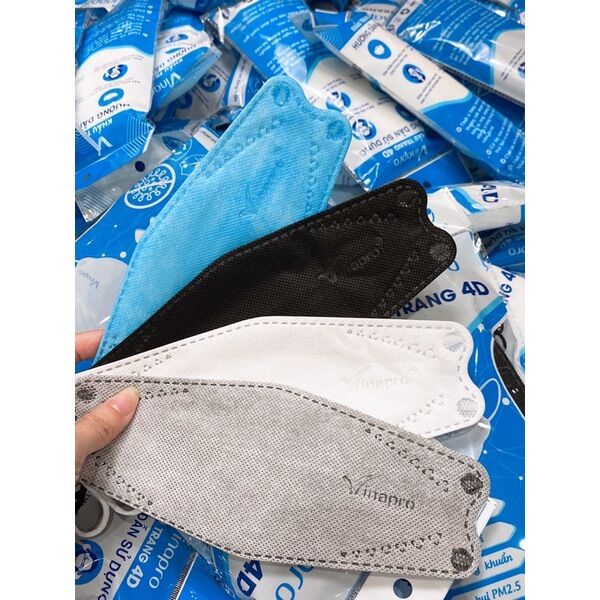Sỉ thùng 300 cái khẩu trang kf94 4d - khẩu trang con cá 4d nhiều màu