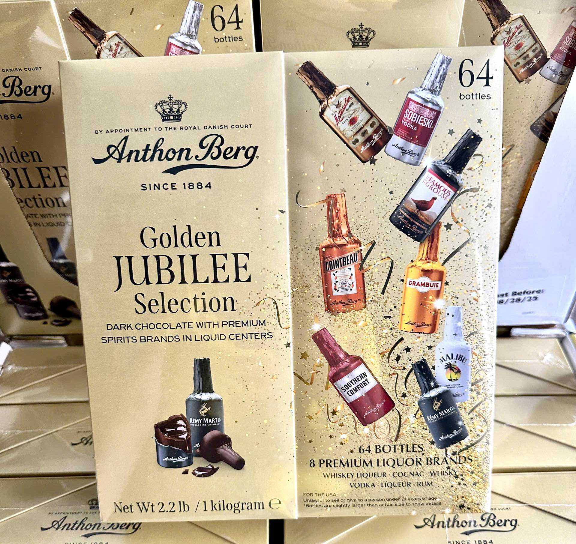 Socola nhân rượu Anthon Berg 64 chai gồm 8 vị khác nhau