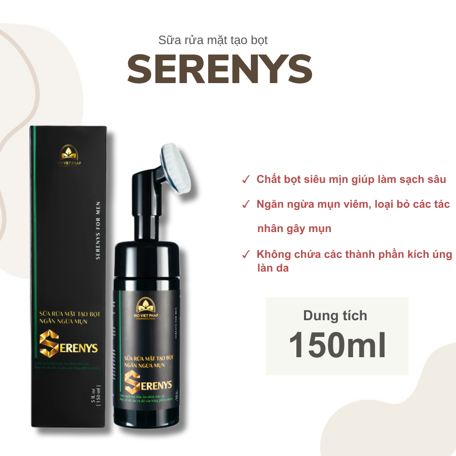 Bọt Rửa Mặt Nam Serenys 150ml