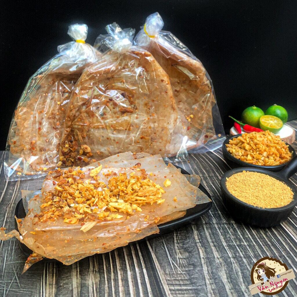 Bánh tráng tỏi muối nhuyễn