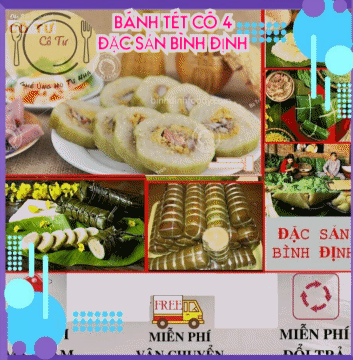 1 Cây Bánh tét Chay cô 4 Bình Định(1cây 1kg)