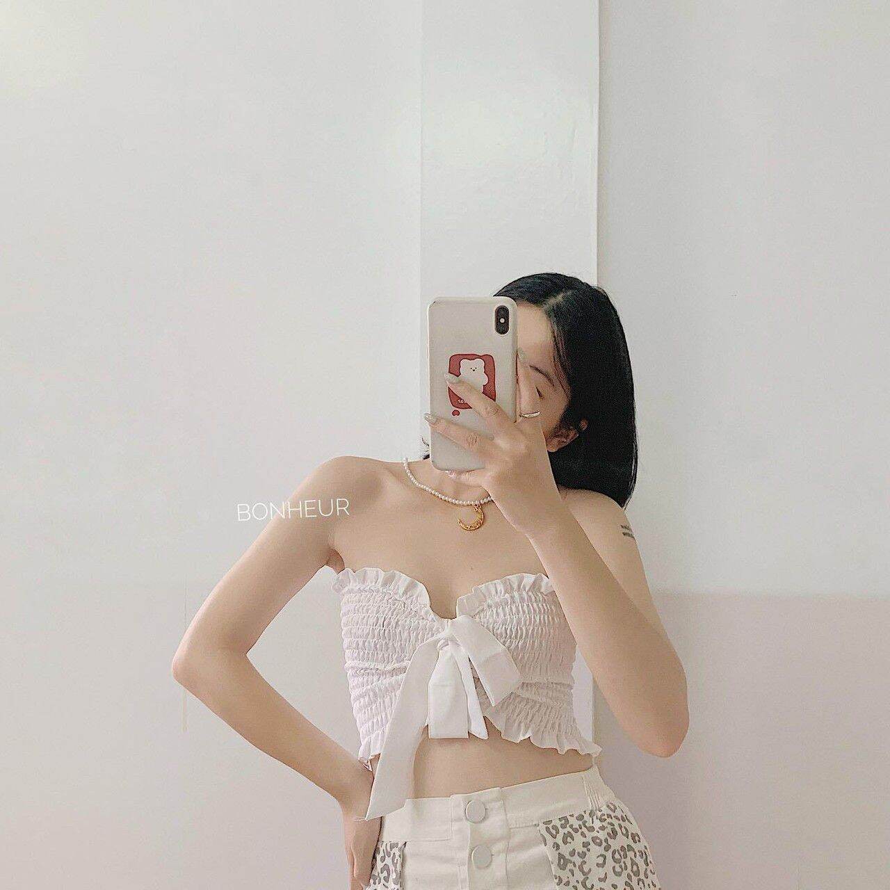 ÁO ỐNG NHÚN CỘT NƠ NGỰC