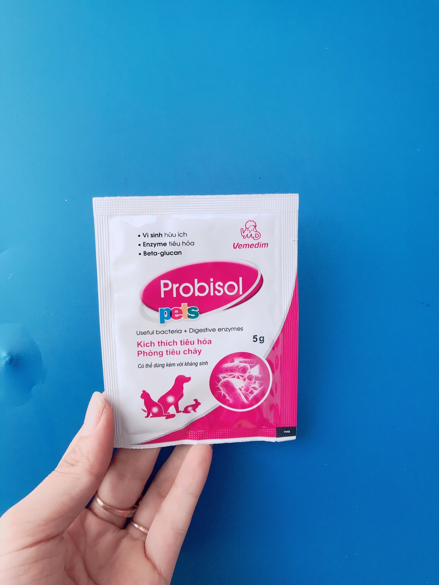 Combo 2 gói men tiêu hoá cho chó mèo Probisol 5g