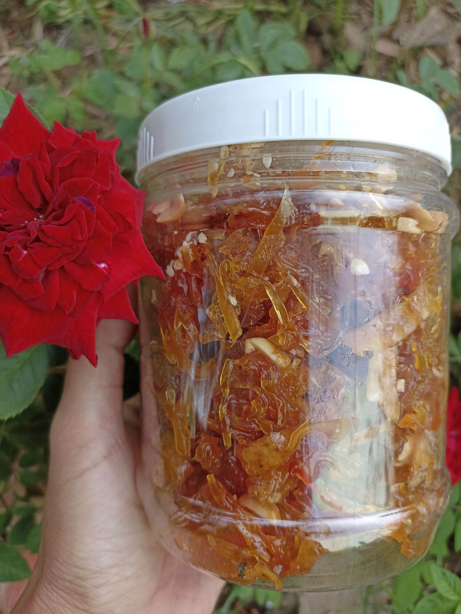 mứt gừng đu đủ sợi dẻo mè và đậu phộng 500g nhà làm cam kết dẻo khô💥hàng mới mỗi ngày💥
