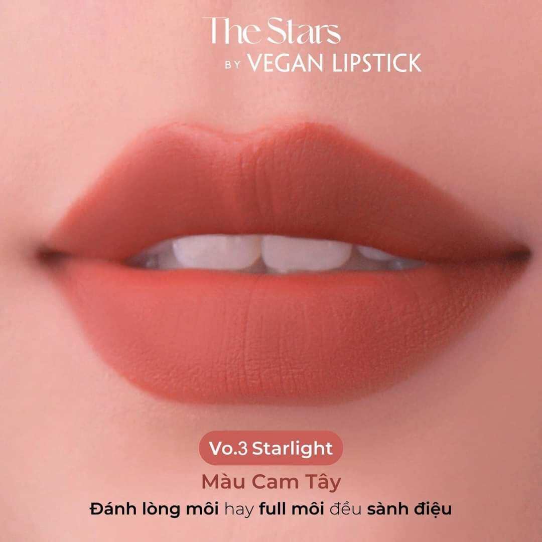 Son Kem Lì thuần chay VEGAN LIPSTICK ( Combo 3 thỏi son - Tặng sữa tẩy trang 155k)