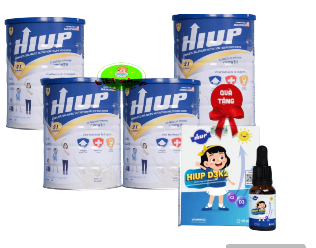 Sữa hiup combo 4 hộp sữa hiup tặng kèm vitamin