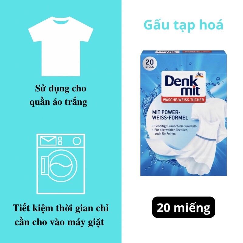 Giấy giặt  tẩy trắng quần áo Denkmit - Herite