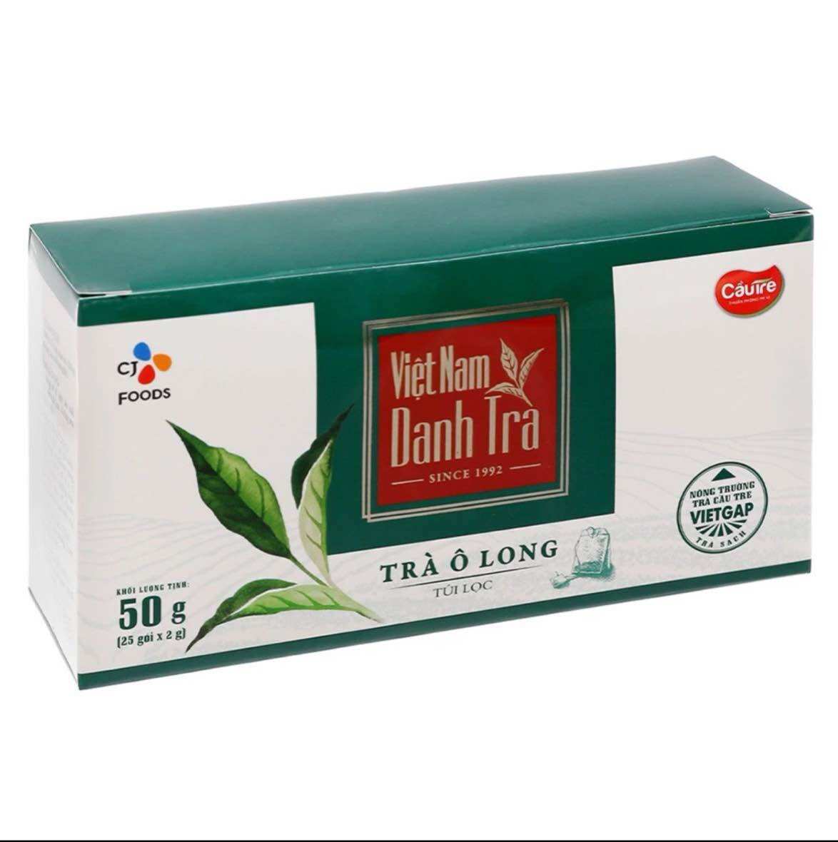 Trà ô long túi lọc cầu tre cj thơm ngon 50g,trà o long pha trà sữa
