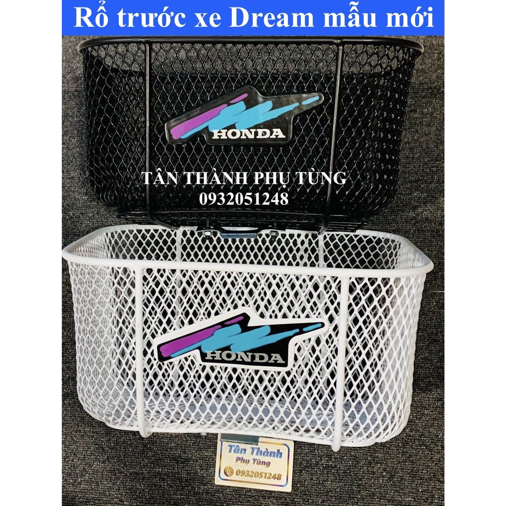 Rổ Honda trắng cho Dream , Cub các đời