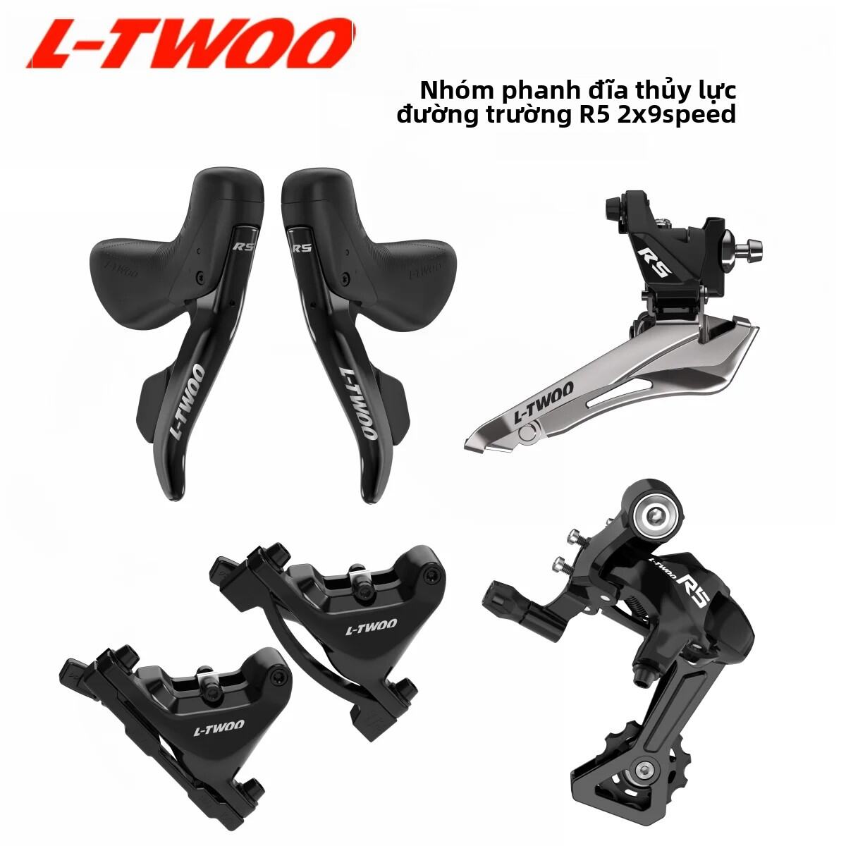 Bộ Nhóm Chuyển Động Xe Đạp Đường Trường LTWOO R5 2x9 Tốc Độ Với Phanh Đĩa Thủy Lực Cần Chuyển Số Trá