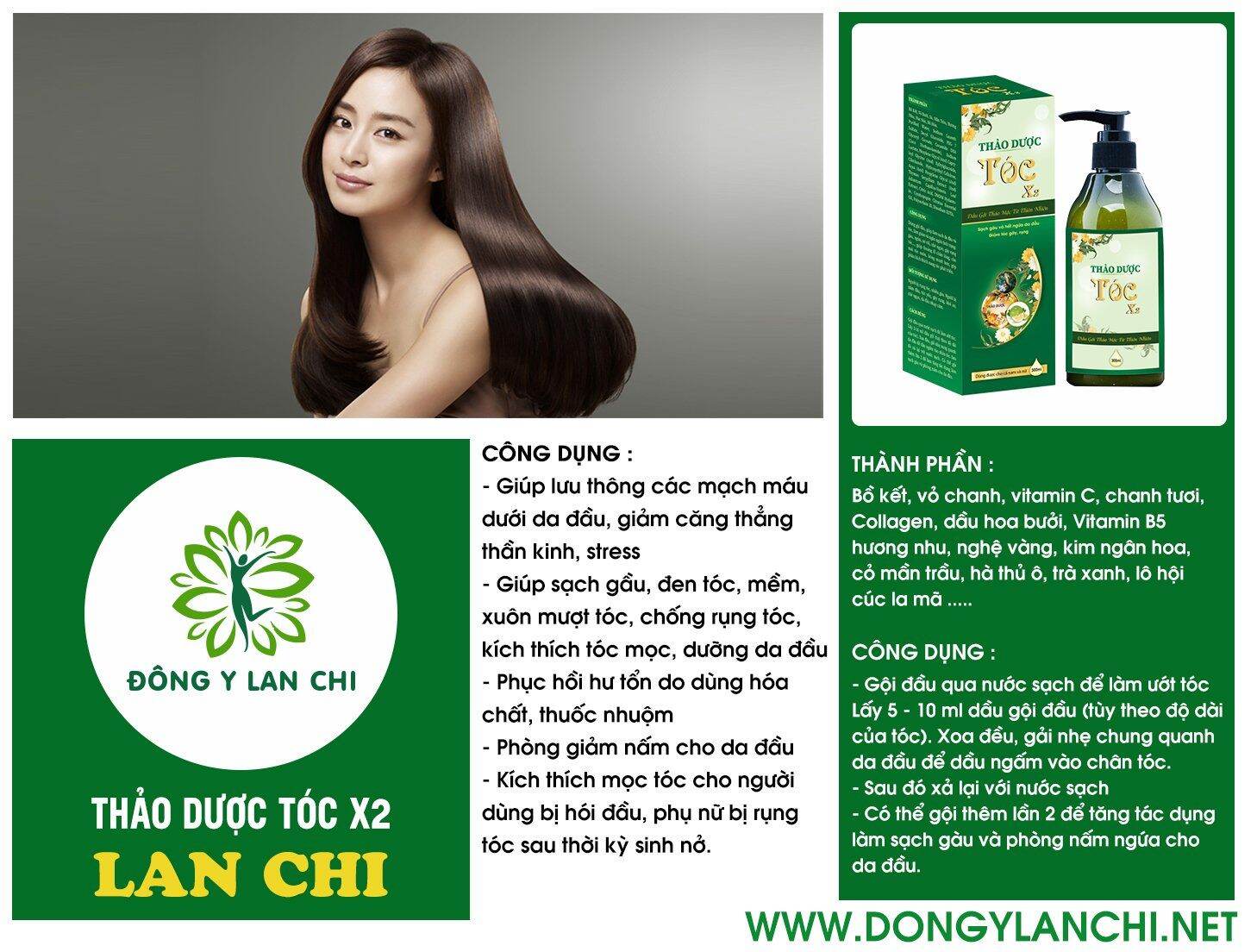 Dầu gội thảo dược tóc x2