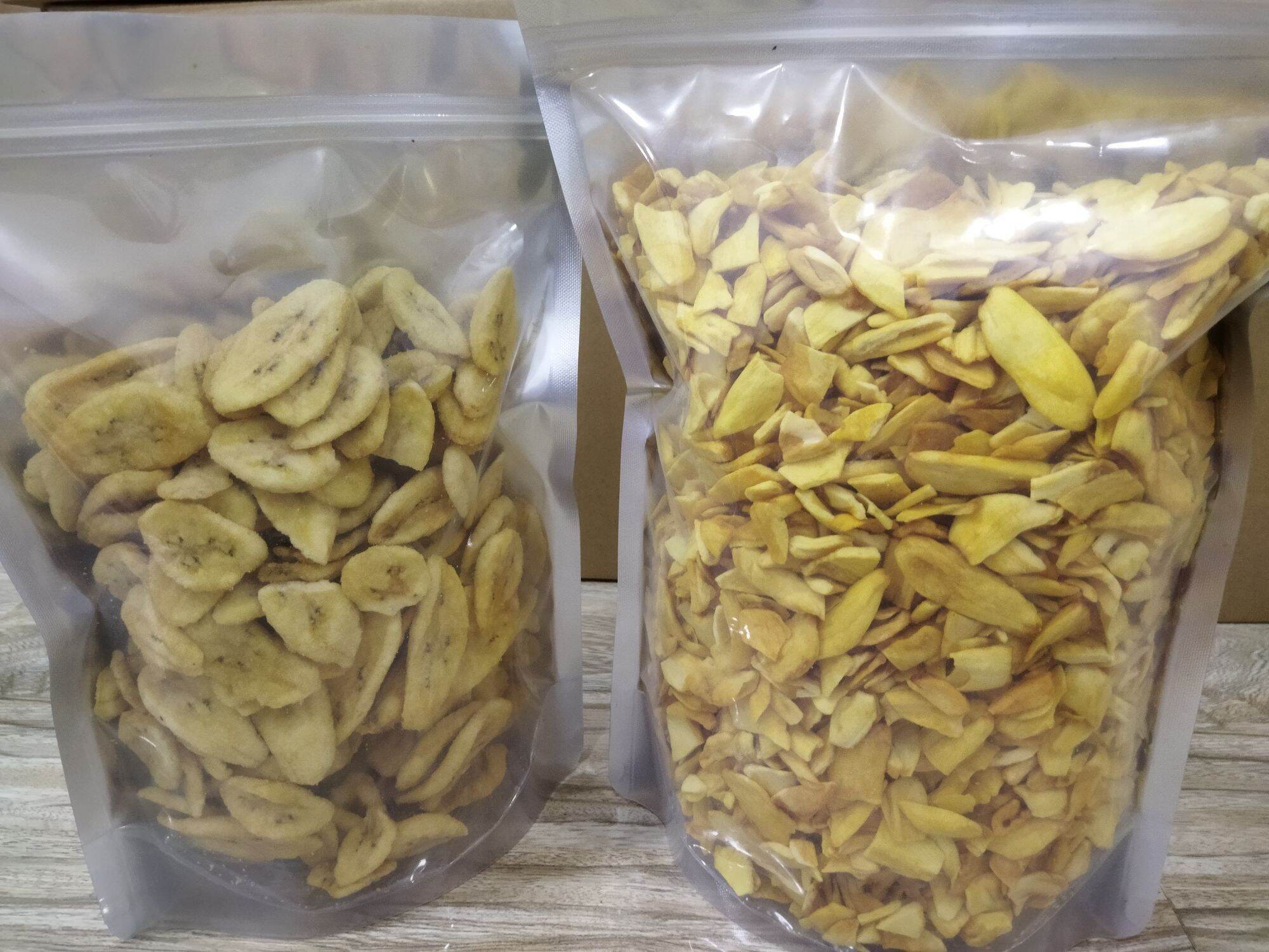 [HCM][FREE SHIP] COMBO 1KÝ ( 500gr Chuối Sấy Nguyên+500gr Mít Thái vụn )