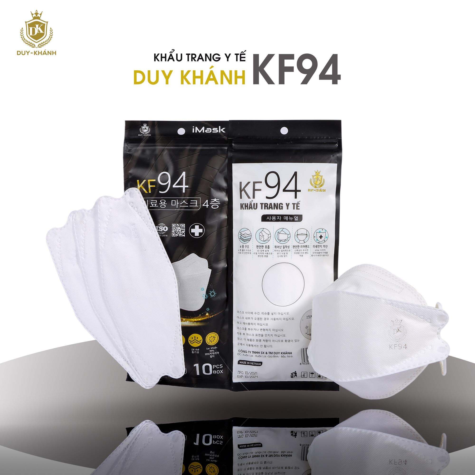Sỉ 300 chiếc khẩu trang y tế KF94 (4d) Duy Khánh