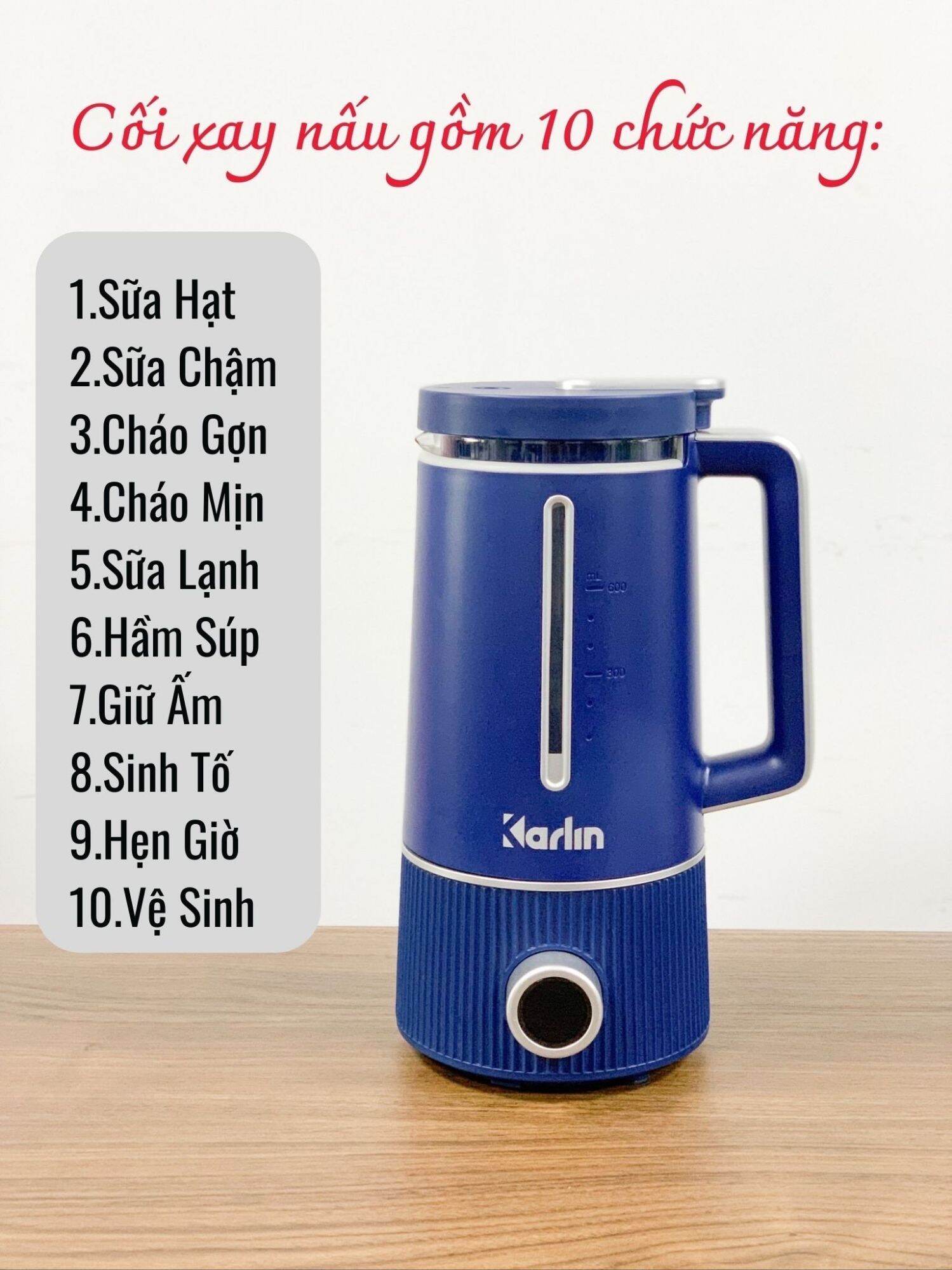 Máy Làm Sữa Hạt Mini KARLIN Thương Hiệu Đức