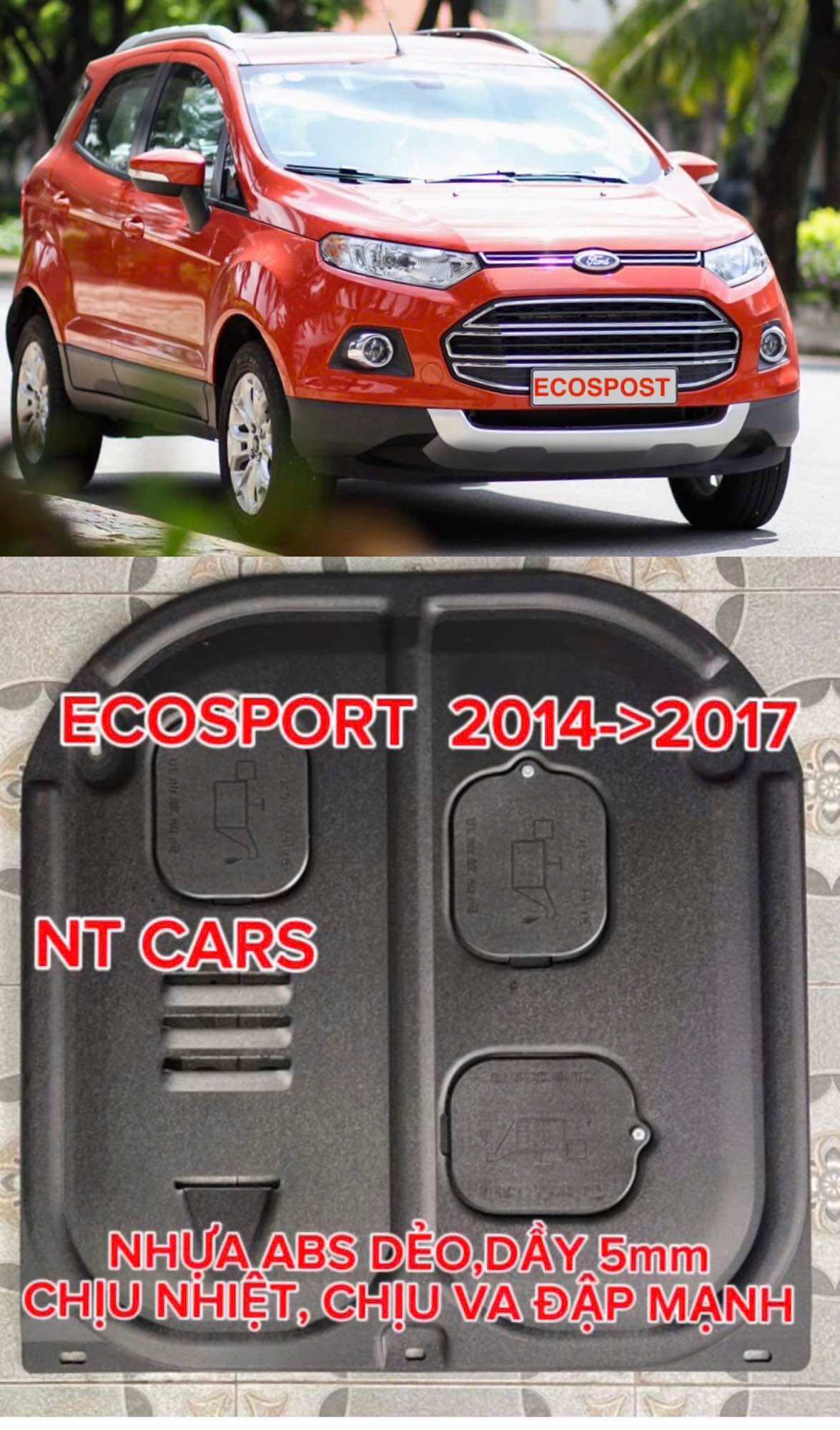Chắn bùn gầm động cơ FORD ECOSPORT 2014->2017 (đầy đủ bulong ốc vít) NHỰA ABS DẦY 5mm CHỊU NHIỆT,CHỊU VA ĐẬP MẠNH