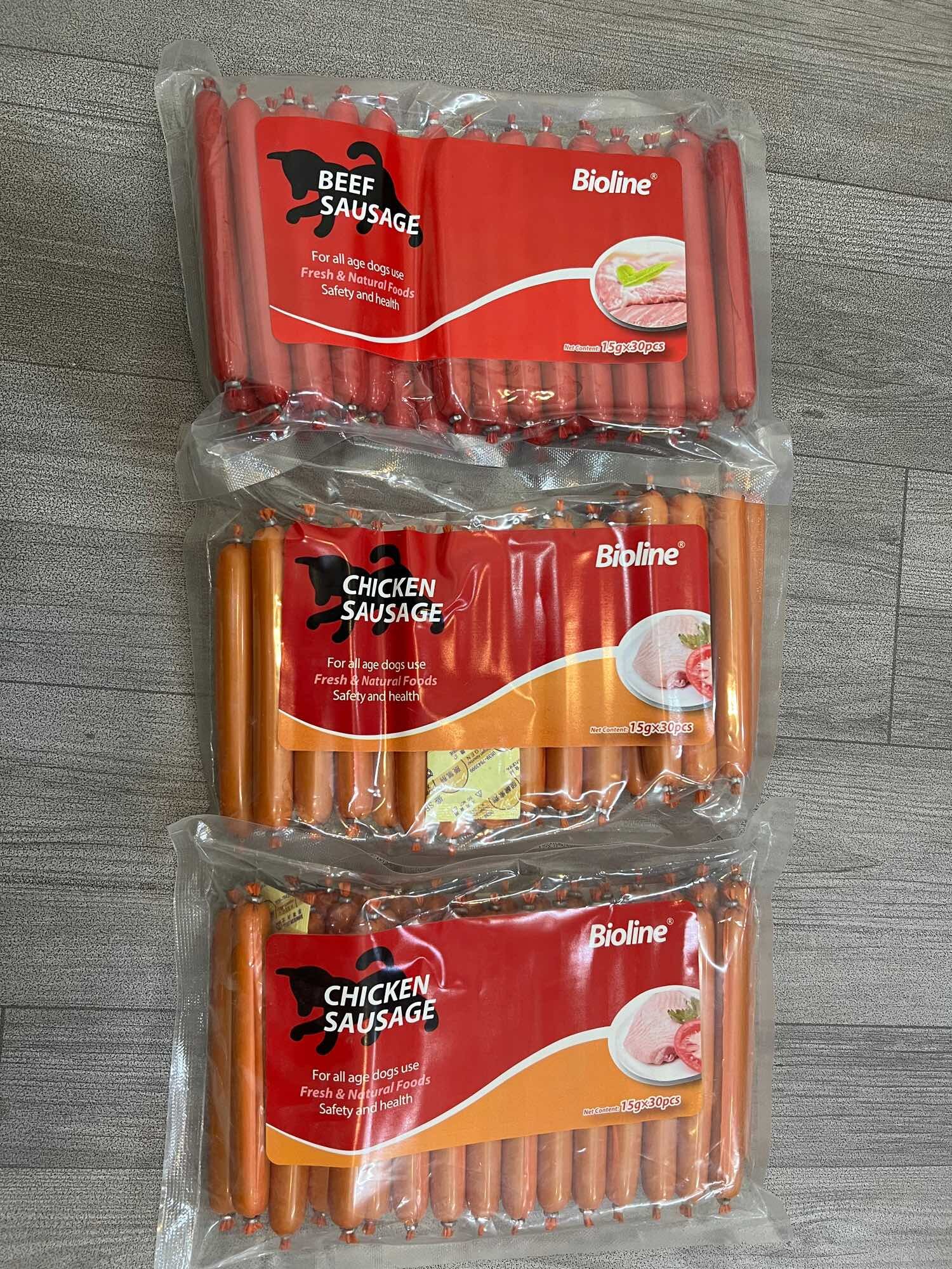 Xúc xích Bioline cho chó Gà bịch 30 cây