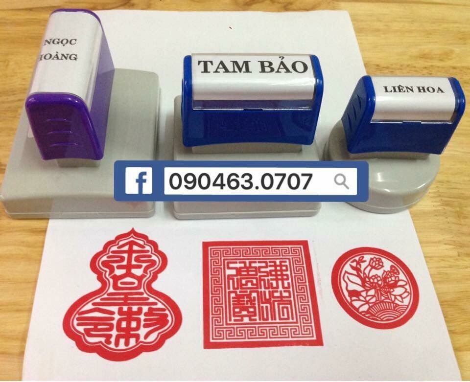 Dấu  nhà chùa, dấu mật tông , ấn trần chiều ,ấn đạo giáo , ấn chuẩn đề  liền mực , mặt dấu làm bằng  công nghệ Flash thẩm thấu , có nắp đậy bảo quản