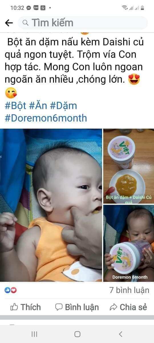 Bột ăn dặm cho bé (loại dành cho bé từ 4-10 tháng )