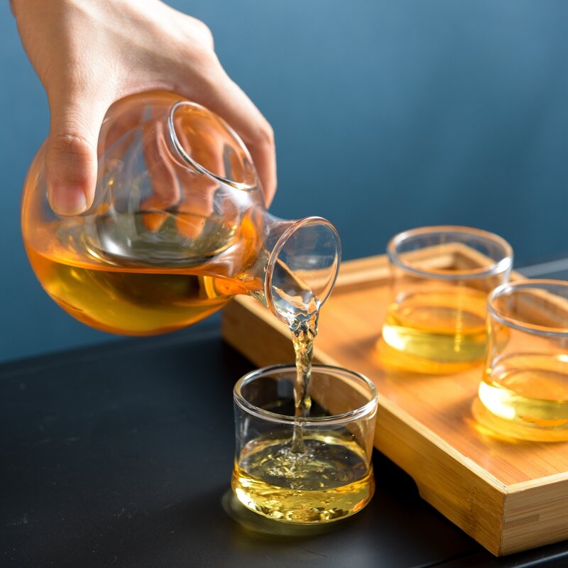 Dụng cụ rượu vang thủy tinh pha lê kiểu nhật kuaige, bộ ấm rượu lạnh, bộ chia rượu không chì, ly rượu vang, bình rượu sake