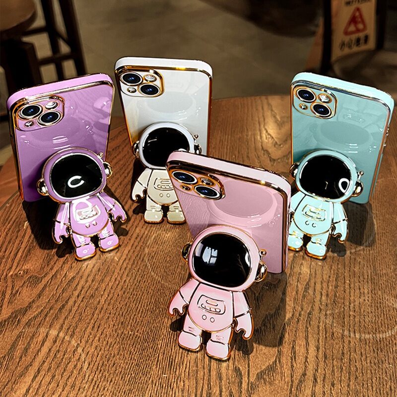 ốp lưng iphone 6Plus, iphne 7Plus,  iP 8Plus  iphone X, Iphone 11 phi hành gia giá đỡ
