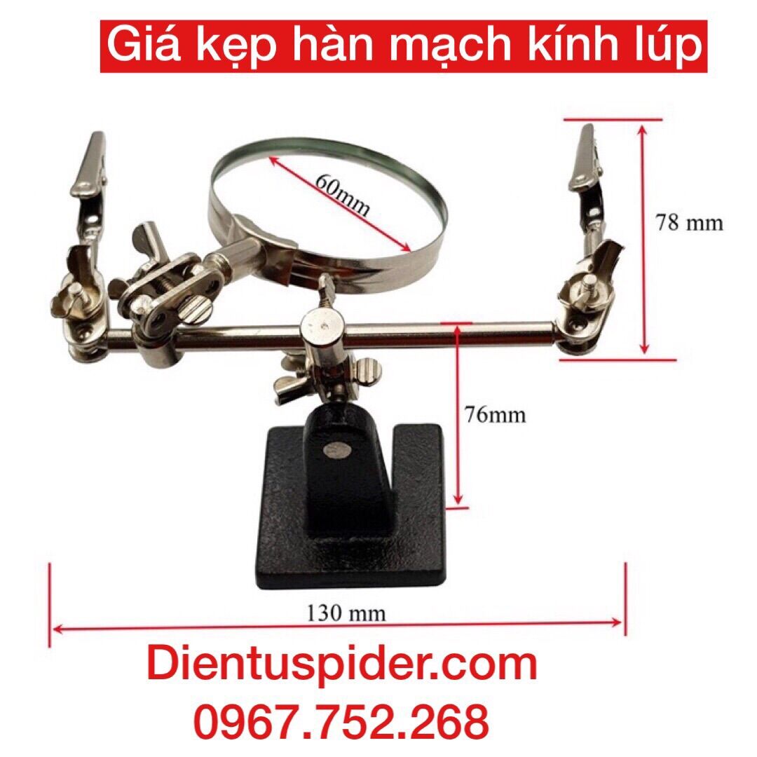 Giá kẹp hàn mạch có kính lúp