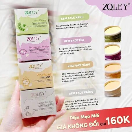 Kem zoley màu xanh 10g