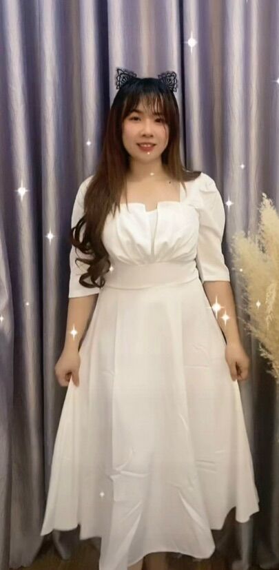 [Ảnh thật] 50=>90kg Bigsize ĐẦM DỰ TIỆC CỔ VUÔNG TIỂU THƯ