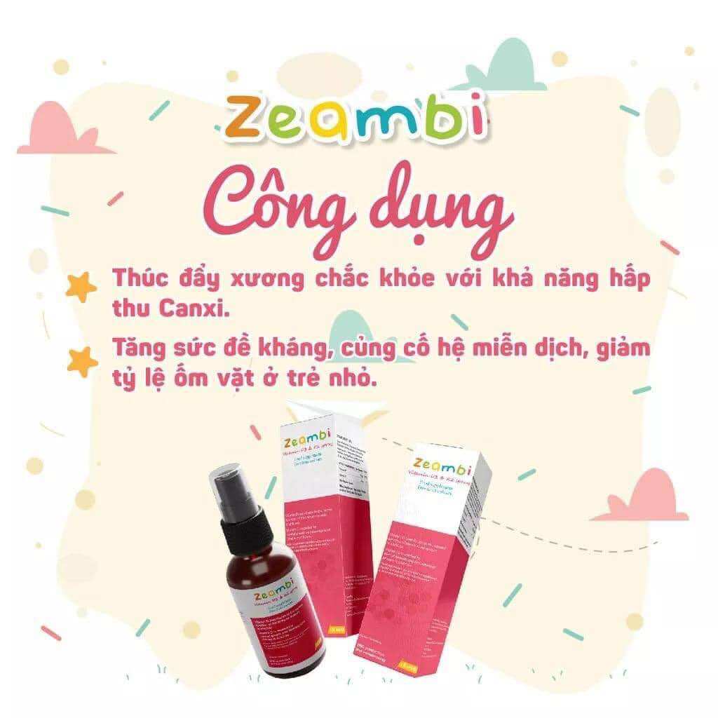 D3K2 Zeambi Dạng Xịt (Chai Thuỷ Tinh)