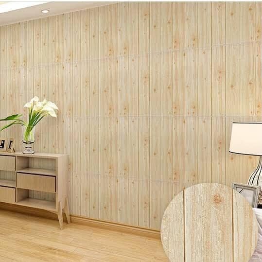 Xốp dán tường vân gỗ kích thước 70x70cm