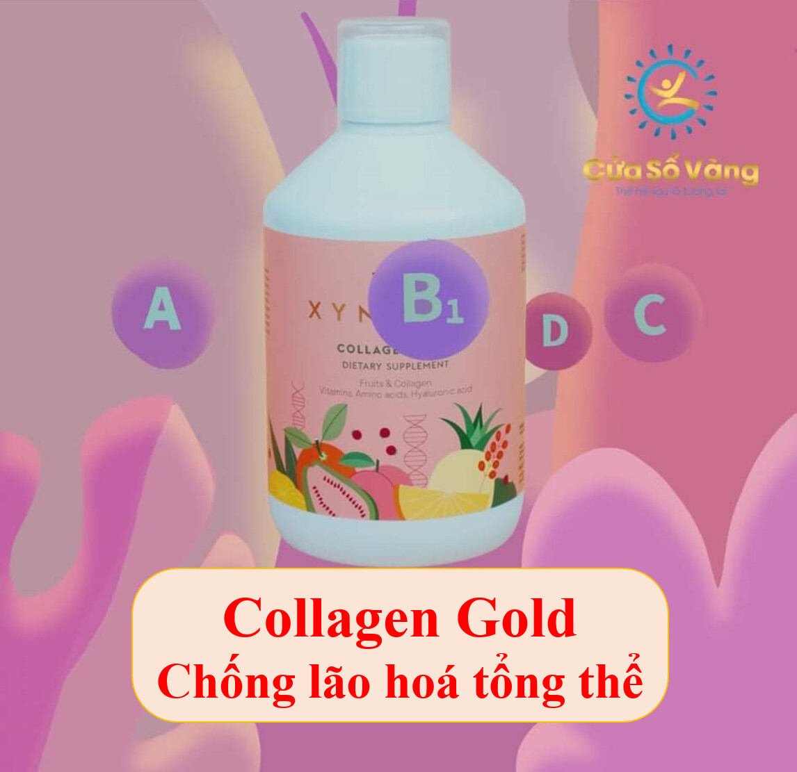 Bộ tứ thụy điển xynapsa chai collagen gold chống lão hóa tổng thể