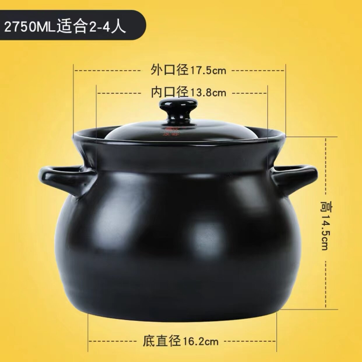Kangshu, nồi đất gốm sứ, nồi canh, nồi hầm, nồi đất, nồi nấu cháo sứ dung tích lớn, nồi gas chịu nhiệt đun trực tiếp trên lửa