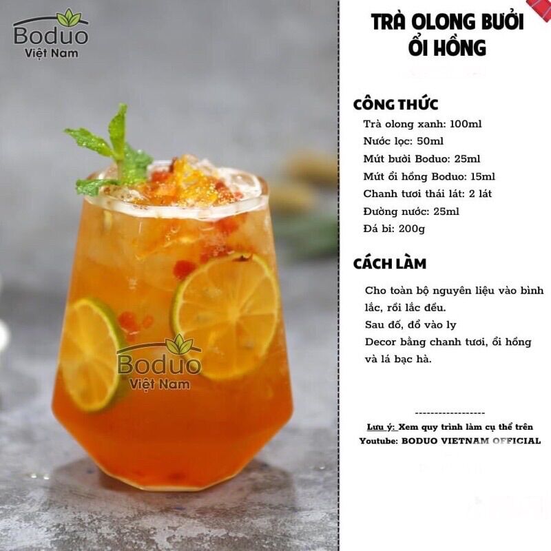 Mứt bưởi hồng Boduo hộp 1kg