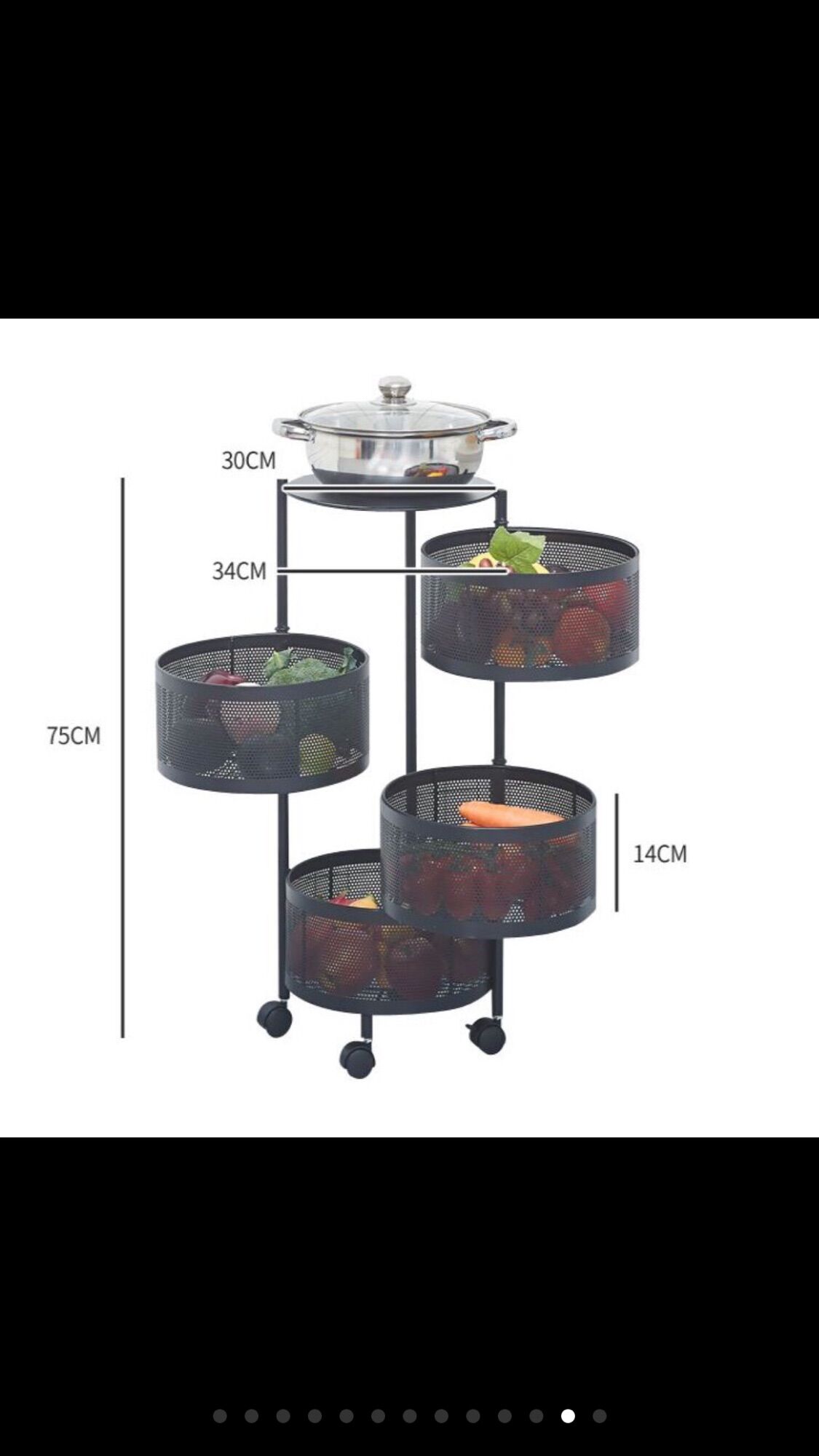 Kệ sắt tròn xoay 4 tầng đa năng
