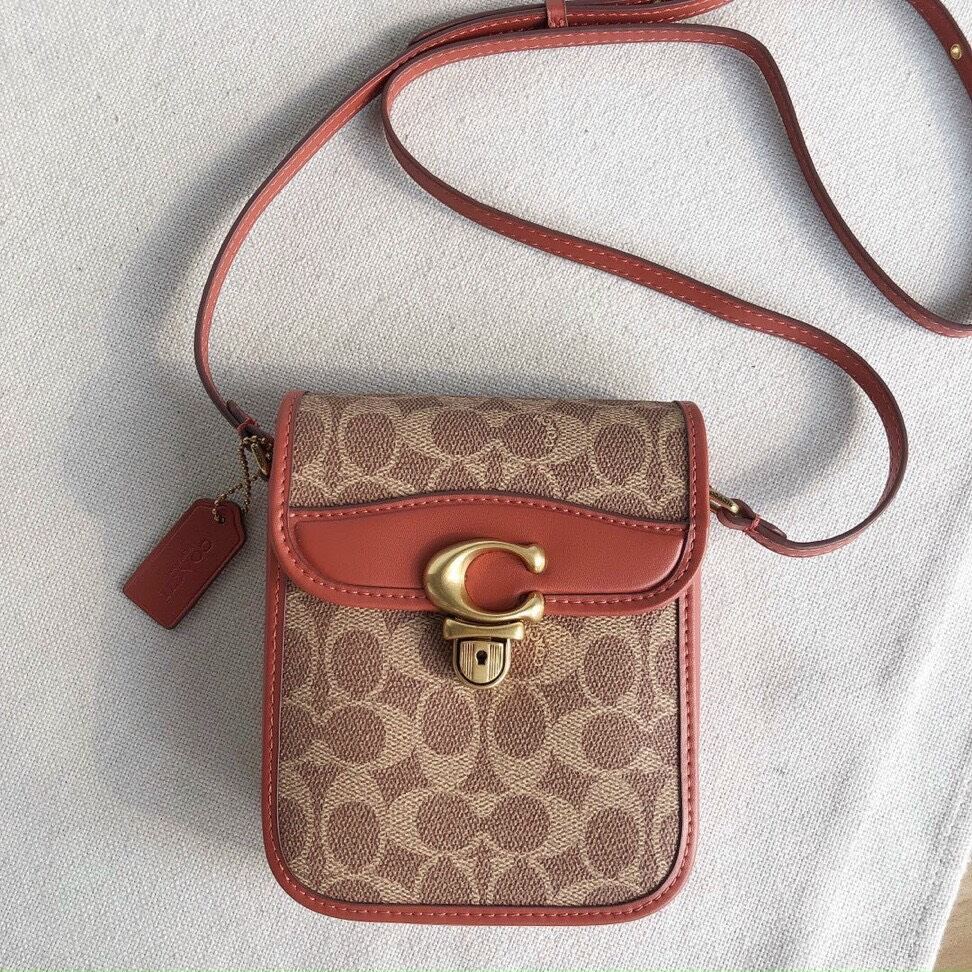 Túi C🅾️ACH đeo chéo TALL STUDIO CROSSBODY da thật chuẩn xịn