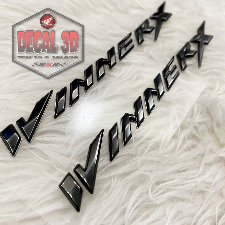 Tem winner X chữ nổi 2022 màu đen khói hàng cao cấp cực đẹp - giá 1 cặp