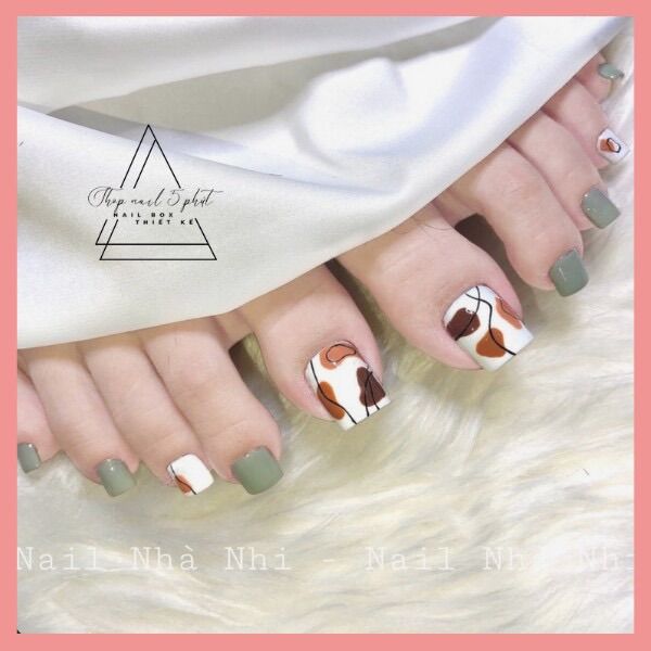Móng chân giả - nail thiết kế kèm keo dũa - hình thật