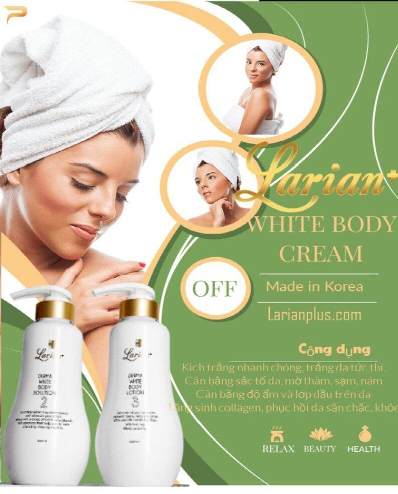 Kem dưỡng trắng body Larian Derma White Body Solution