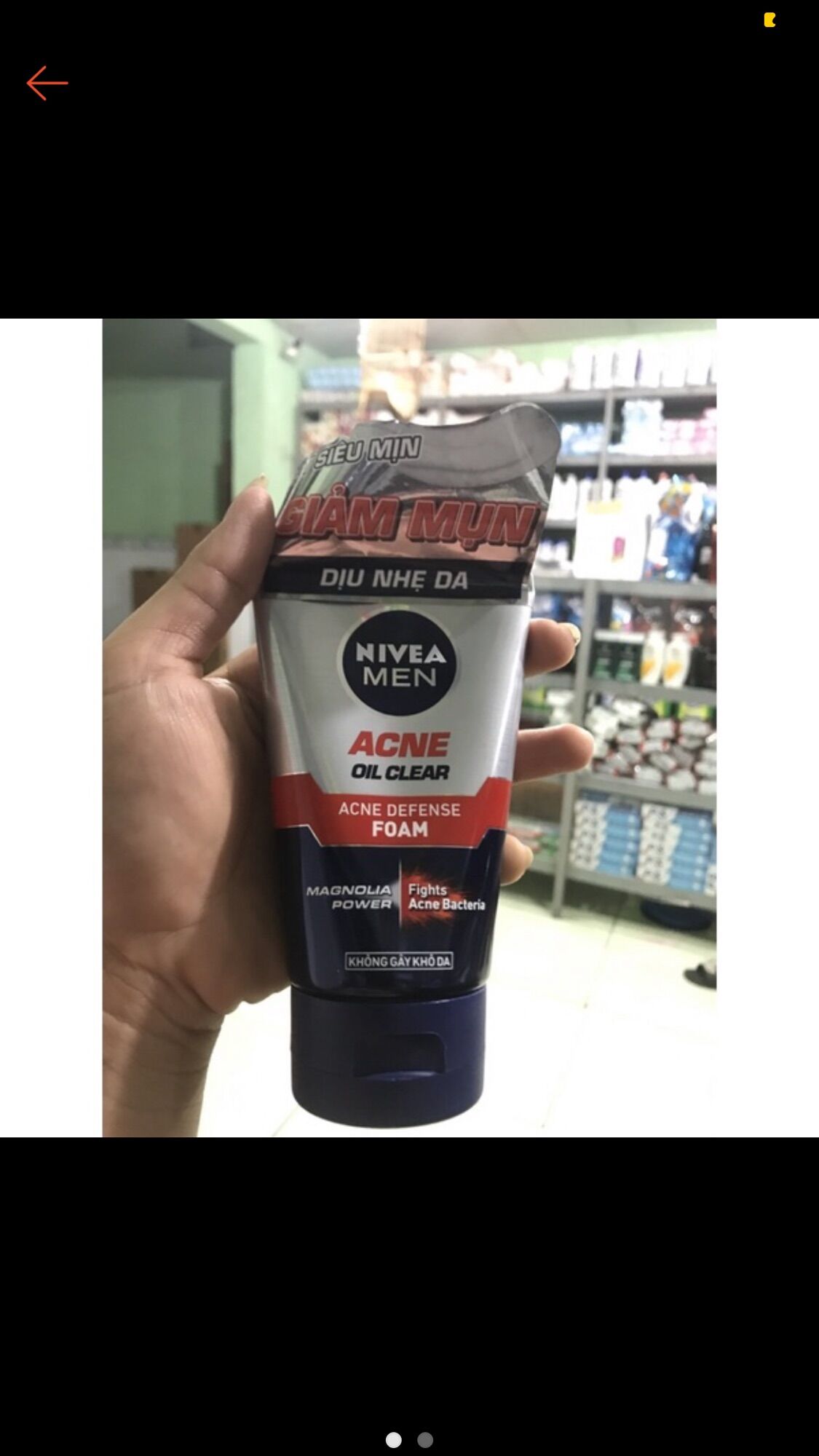 Combo 2 sữa rửa mặt nivea men acne oil clear 100g