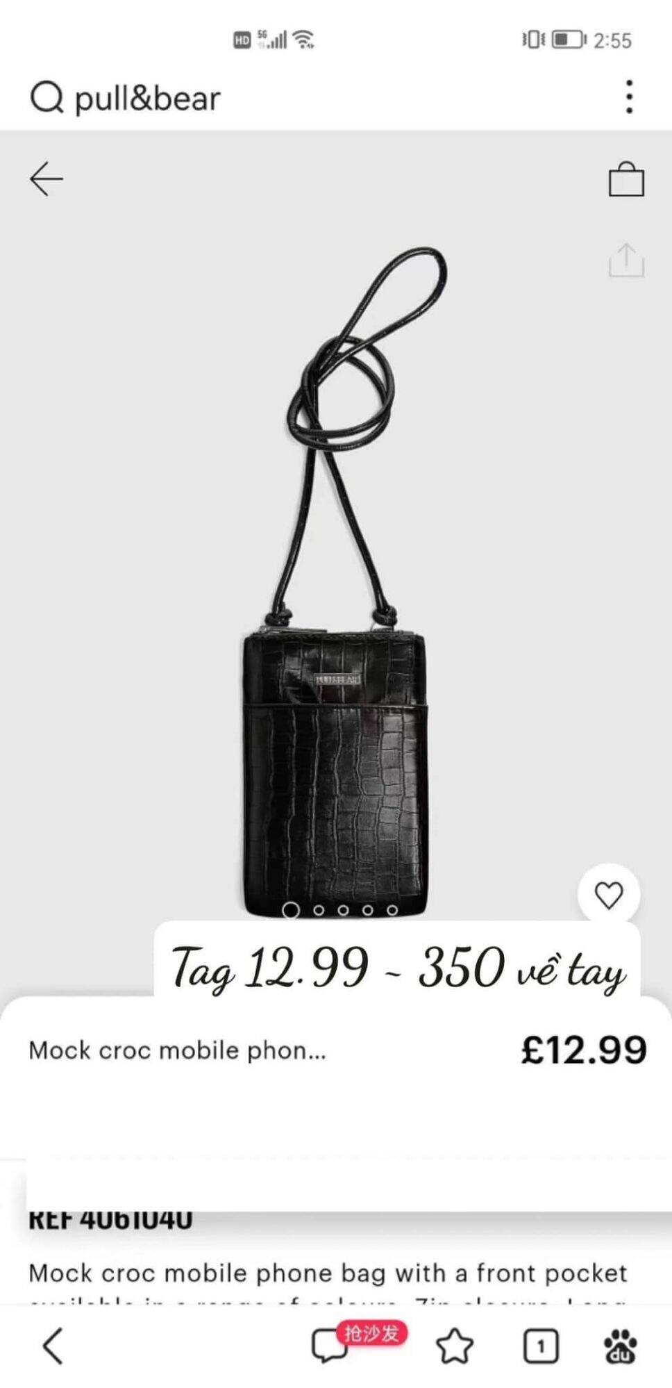 Túi điện thoại pull bear gọn xinh
