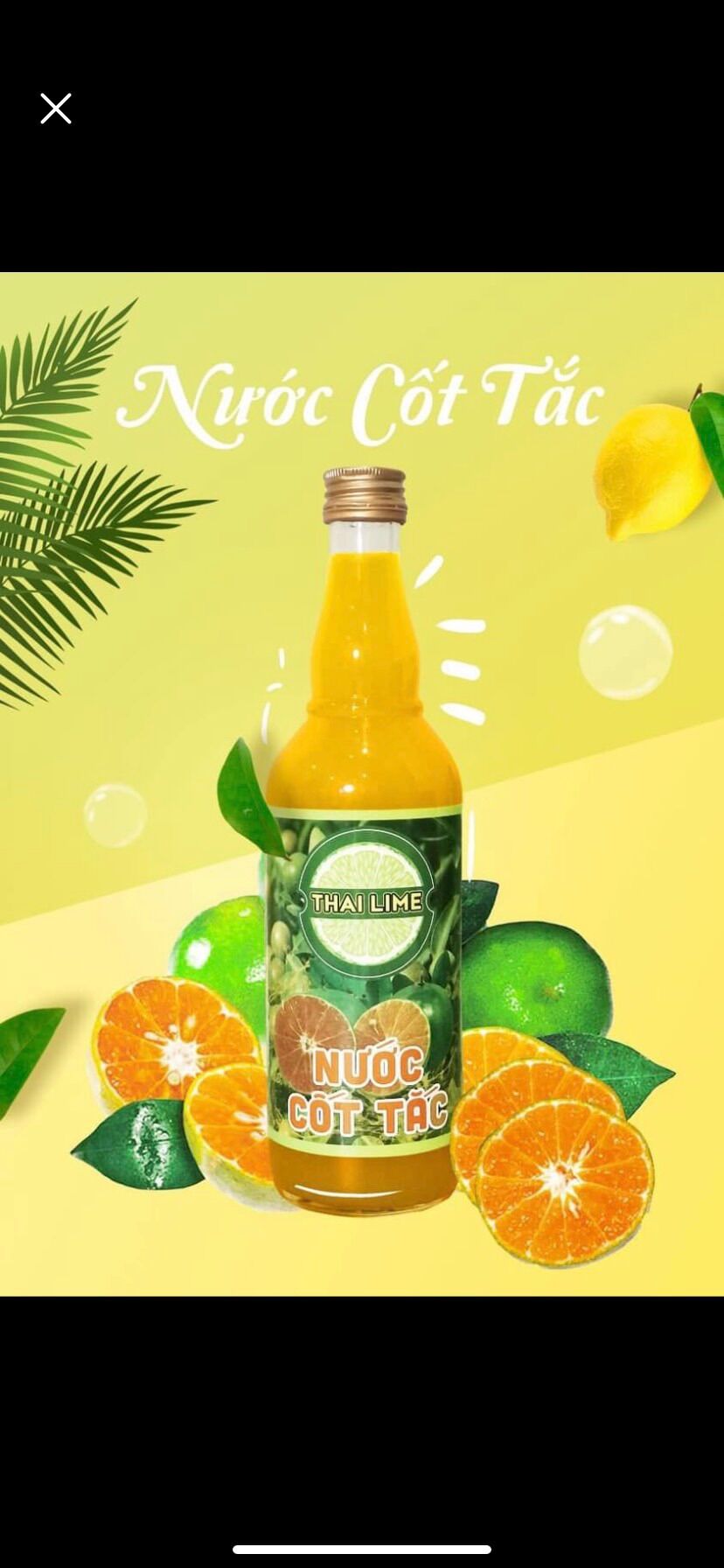 Nước cốt tắc thai lime 500ml